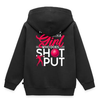 Shot Put Shot Put Shot Putter - Kids Premium Organic Hoodie - black - Back - AI Model Kid Male (0cm)