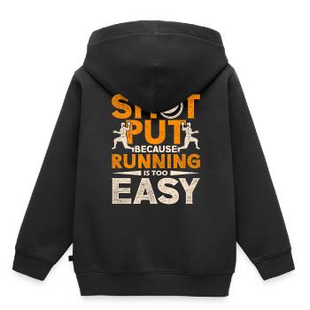 Shot put shot putter - Kids Premium Organic Hoodie - black - Back - AI Model Kid Male (0cm)