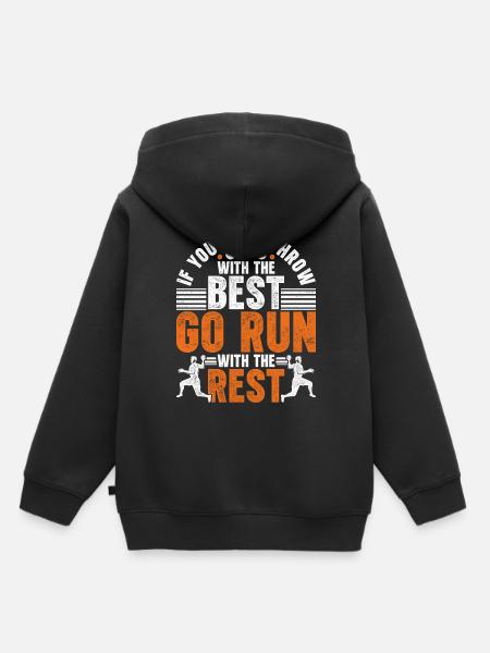 Kugelstoßen Kugelstoß Kugelstoßer - Kinder Premium Organic Hoodie - Schwarz