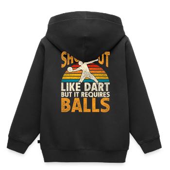 Shot put shot putter - Kids Premium Organic Hoodie - black - Back - AI Model Kid Male (0cm)
