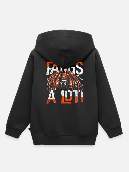Vogelspinne Fangs A Lot - Kinder Premium Organic Hoodie - Schwarz