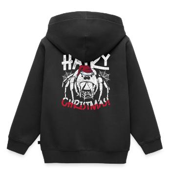 Tarentule Noël poilu - Sweat Premium à capuche enfant bio - noir - Dos - AI Model Kid Male (0cm)