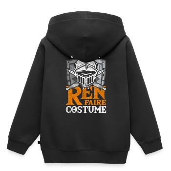 Festival médiéval Marché médiéval - Sweat Premium à capuche enfant bio - noir - Dos - AI Model Kid Male (0cm)