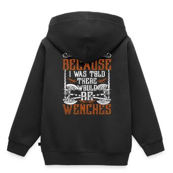 Festival médiéval Marché médiéval - Sweat Premium à capuche enfant bio - noir - Dos - AI Model Kid Male (0cm)