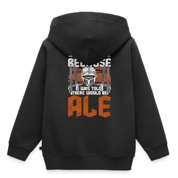 Festival médiéval Marché médiéval - Sweat Premium à capuche enfant bio - noir - Dos - AI Model Kid Male (0cm)