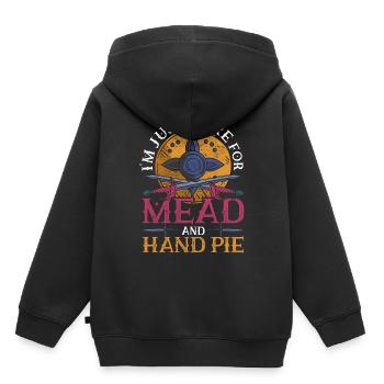 Festival médiéval Marché médiéval - Sweat Premium à capuche enfant bio - noir - Dos - AI Model Kid Male (0cm)