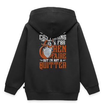 Festival médiéval Marché médiéval - Sweat Premium à capuche enfant bio - noir - Dos - AI Model Kid Male (0cm)