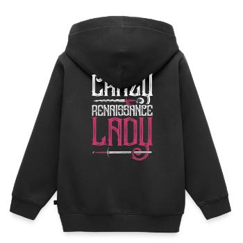 Medieval Festival Crazy Renaissance Lady - Kids Premium Organic Hoodie - black - Back - AI Model Kid Male (0cm)