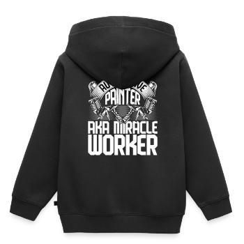 Peintre de véhicules Peintre de voitures Peintre - Sweat Premium à capuche enfant bio - noir - Dos - AI Model Kid Male (0cm)
