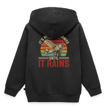 Modèle réduit d’avion Modèle d’avion Vol - Sweat Premium à capuche enfant bio - noir - Dos - AI Model Kid Male (0cm)