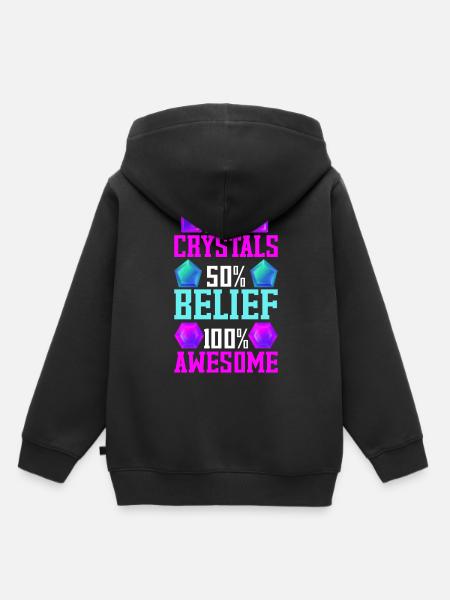 Kristallheiler Kristalle - Kinder Premium Organic Hoodie - Schwarz