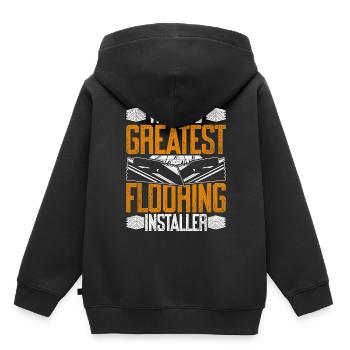 Floor layers, tilers, screed layers - Kids Premium Organic Hoodie - black - Back - AI Model Kid Male (0cm)
