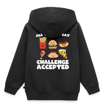 Concours de restauration rapide - Sweat Premium à capuche enfant bio - noir - Dos - AI Model Kid Male (0cm)