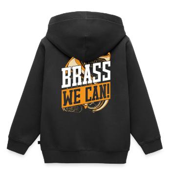 Euphonium Euphoniste Laiton Nous pouvons! - Sweat Premium à capuche enfant bio - noir - Dos - AI Model Kid Male (0cm)