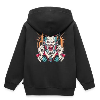Gruseliger Blutsauger - Dunkle Halloween-Macht - Kinder Premium Organic Hoodie - Schwarz - Hinten - AI Model Kid Male (0cm)