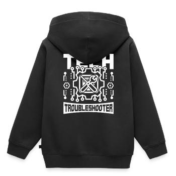 Utilitaire de dépannage technique pour l’administrateur réseau - Sweat Premium à capuche enfant bio - noir - Dos - AI Model Kid Male (0cm)