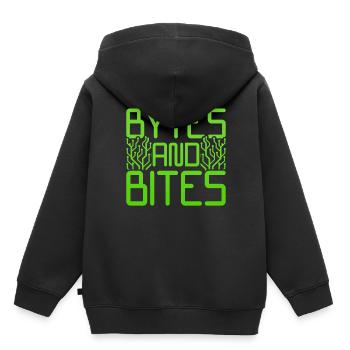 Netzwerkadministrator Bytes And Bites - Kinder Premium Organic Hoodie - Schwarz - Hinten - AI Model Kid Male (0cm)