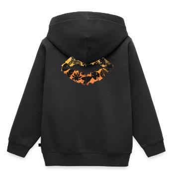 Summer Vacation Tropical Leaves Beach Lips - Kinder Premium Organic Hoodie - Schwarz - Hinten - AI Model Kid Male (0cm)
