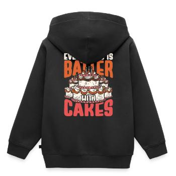 Chef Pâtissier, Pâtissier, Artiste Pâtissier, Pâtissier - Sweat Premium à capuche enfant bio - noir - Dos - AI Model Kid Male (0cm)