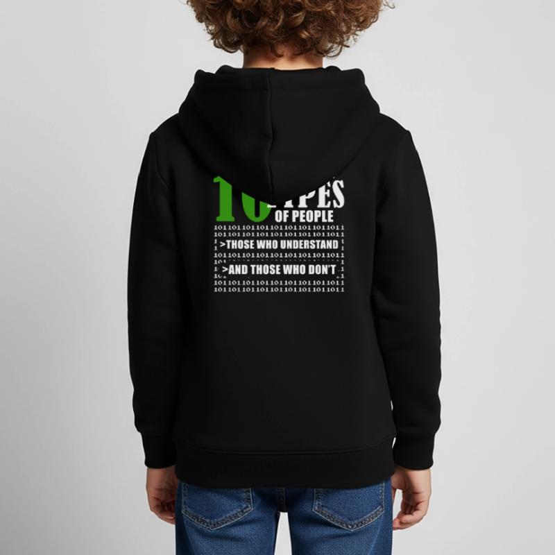 Binary Code Funny Programmer Saying Coding Kinder Premium Organic Hoodie