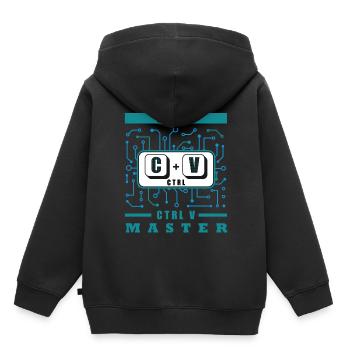 Binary Code Programmer Computer Science Programmin - Kinder Premium Organic Hoodie - Schwarz - Hinten - AI Model Kid Male (0cm)