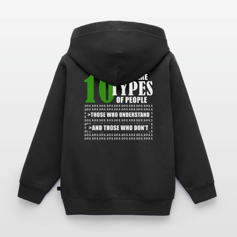 Binary Code Funny Programmer Saying Coding Kinder Premium Organic Hoodie