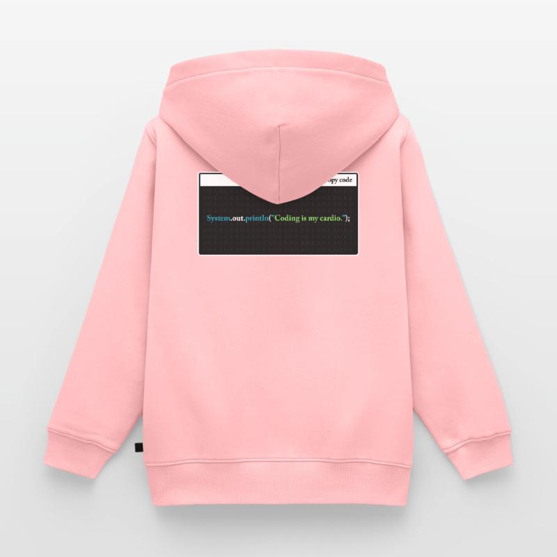 Coding Is My Cardio Funny Programming Computer Cod Kinder Premium Organic Hoodie