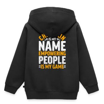 Kaplan Kleriker Pfarrer - Kinder Premium Organic Hoodie - Schwarz - Hinten - AI Model Kid Male (0cm)