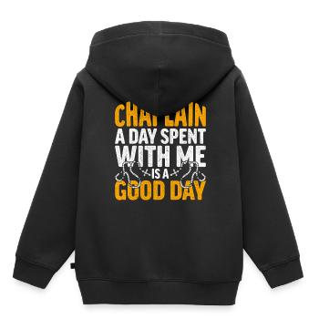 Kaplan Kleriker Pfarrer - Kinder Premium Organic Hoodie - Schwarz - Hinten - AI Model Kid Male (0cm)
