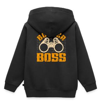 Gardes-frontières Gardes-frontières Douanes - Sweat Premium à capuche enfant bio - noir - Dos - AI Model Kid Male (0cm)