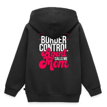 Gardes-frontières Gardes-frontières Douanes - Sweat Premium à capuche enfant bio - noir - Dos - AI Model Kid Male (0cm)