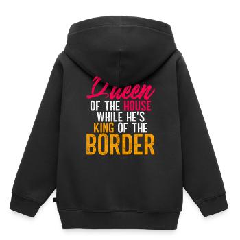 Gardes-frontières Gardes-frontières Douanes - Sweat Premium à capuche enfant bio - noir - Dos - AI Model Kid Male (0cm)