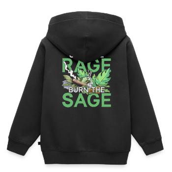 Fumigation d’appartement par la fumée - Sweat Premium à capuche enfant bio - noir - Dos - AI Model Kid Male (0cm)