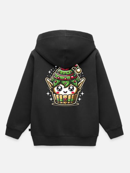 Zauberhafter Elfen Cupcake - Kinder Premium Organic Hoodie - Schwarz