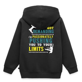 I'm Not Demanding Funny Quote Street Dancer Dance - Kinder Premium Organic Hoodie - Schwarz - Hinten - AI Model Kid Male (0cm)