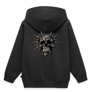 Satanic Skull Antichrist Dark Gothic Metal Grunge - Kinder Premium Organic Hoodie - Schwarz - Hinten - AI Model Kid Male (0cm)