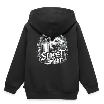 Urban Rat: Sprayer of Asphalt - Kids Premium Organic Hoodie - black - Back - AI Model Kid Male (0cm)