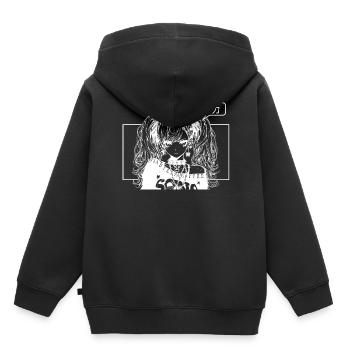 Kawaii Gothic Anime Girl Edgy Grunge Aesthetic Har - Kinder Premium Organic Hoodie - Schwarz - Hinten - AI Model Kid Male (0cm)