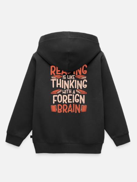 Lesen Bücher Buchliebhaber - Kinder Premium Organic Hoodie - Schwarz