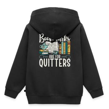 Les signets de lecture de livres sont pour les arrêteurs de fumer - Sweat Premium à capuche enfant bio - noir - Dos - AI Model Kid Male (0cm)