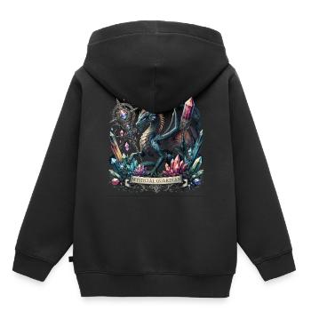 Mystic Dragonkeeper - Kids Premium Organic Hoodie - black - Back - AI Model Kid Male (0cm)