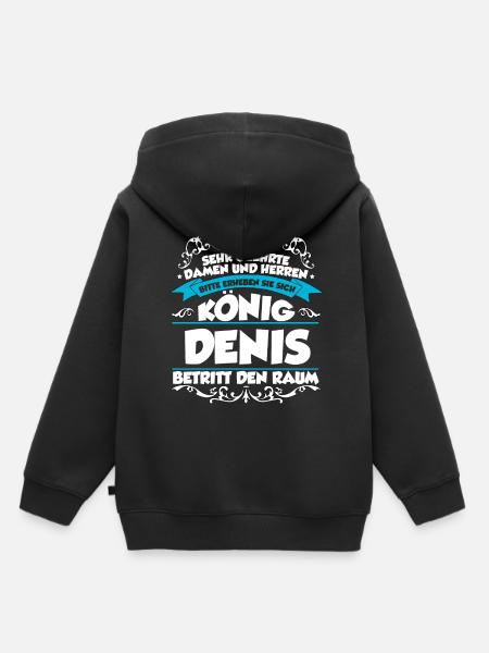 Denis Name Design - Kinder Premium Organic Hoodie - Schwarz