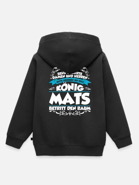 Mats Name Design - Kinder Premium Organic Hoodie - Schwarz