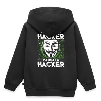 Ethical Hacker Ethischer Hacker - Kinder Premium Organic Hoodie - Schwarz - Hinten - AI Model Kid Male (0cm)