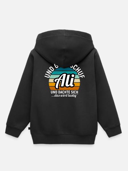 André - Kinder Premium Organic Hoodie - Schwarz