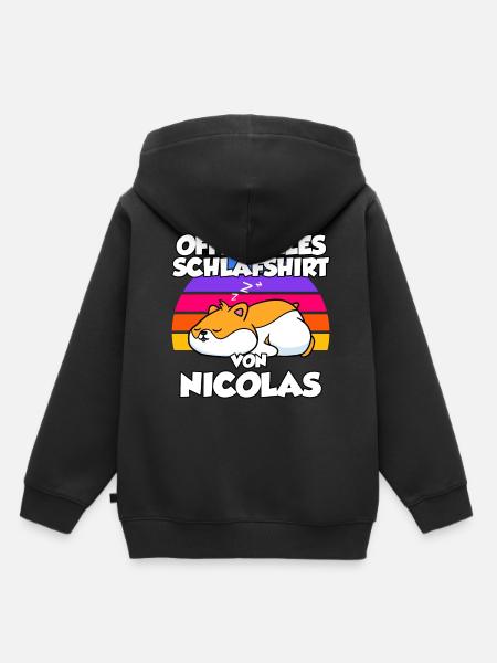 Offizielles Schlafshirt Von Nicolas - Kinder Premium Organic Hoodie - Schwarz