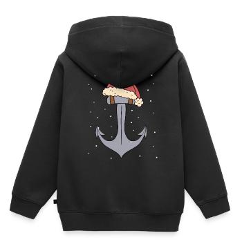 Anker Weihnachten Seemann Schifffahrt Berufe Ahoi - Kinder Premium Organic Hoodie - Schwarz - Hinten - AI Model Kid Male (0cm)