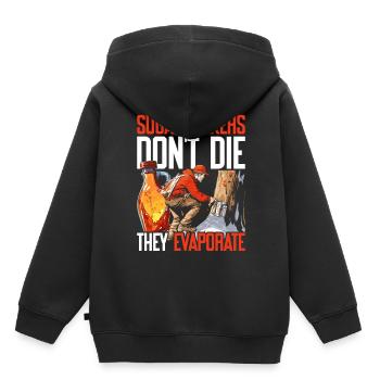 Sirop d’érable Érable Sève d’érable - Sweat Premium à capuche enfant bio - noir - Dos - AI Model Kid Male (0cm)