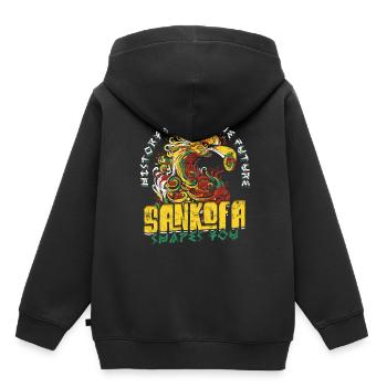 History Shapes The Future Sankofa Shapes You - Kinder Premium Organic Hoodie - Schwarz - Hinten - AI Model Kid Male (0cm)