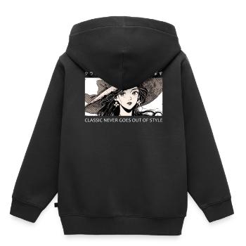 Classic Never Goes Out Of Style Vintage Anime Aest - Kinder Premium Organic Hoodie - Schwarz - Hinten - AI Model Kid Male (0cm)